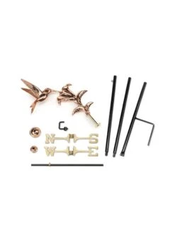 Hummingbird Garden Copper Weathervane With Pole -Garden Supplies Sales 8600379 02v