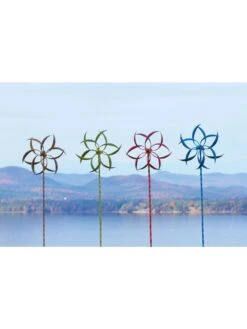 Feather Staked Wind Spinner, 15" -Garden Supplies Sales 8600479 04v