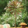 Wagon Wheel Clamp Wind Spinner, 14" -Garden Supplies Sales 8600492 01V tif