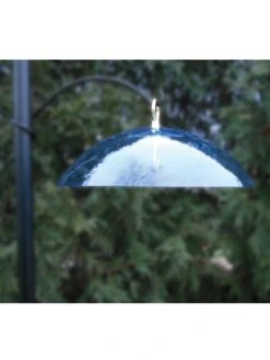 Birds Choice Hanging Dome With Brass Hanger -Garden Supplies Sales 8608736 01v birds choice hanging feeder dome with brass hanger blue