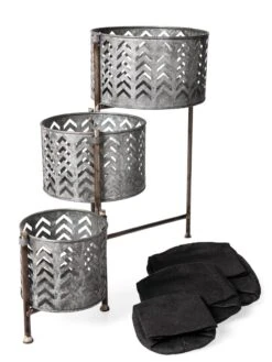 Galvanized Grow Bag Triple Planters With Stand 10 Galvanized Grow Bag Triple Planters With Stand -Garden Supplies Sales 8609180 4817 tif