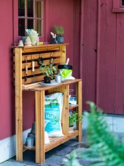 Gardener’s Supply Tall Cedar Potting Bench -Garden Supplies Sales 8609185 0564 tif