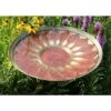 Achla Designs Red African Daisy Birdbath With Stake
