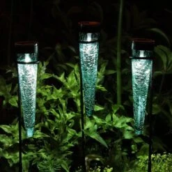 Achla Designs Solar Sparkle Cone With Stakes, Set Of 3 18 Achla Designs Solar Sparkle Cone With Stakes, Set Of 3 -Garden Supplies Sales 8609357EMGR 08V jpg