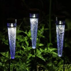 Achla Designs Solar Sparkle Cone With Stakes, Set Of 3 15 Achla Designs Solar Sparkle Cone With Stakes, Set Of 3 -Garden Supplies Sales 8609357LTBL 11V jpg