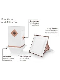 Villa Copper Shingle Bird House 8 Villa Copper Shingle Bird House -Garden Supplies Sales 8609499 03v