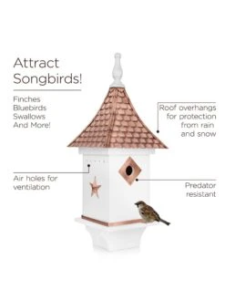 Villa Copper Shingle Bird House 9 Villa Copper Shingle Bird House -Garden Supplies Sales 8609499 04v