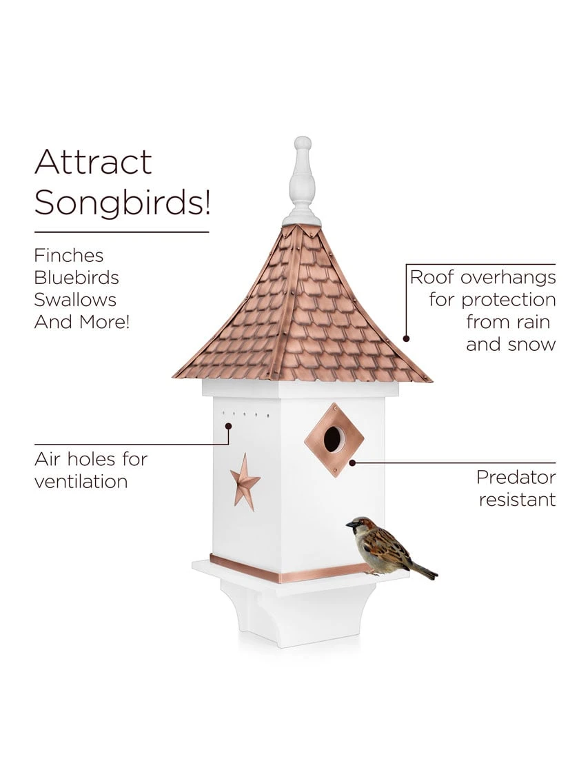 Villa Copper Shingle Bird House 6 Villa Copper Shingle Bird House - Image 4