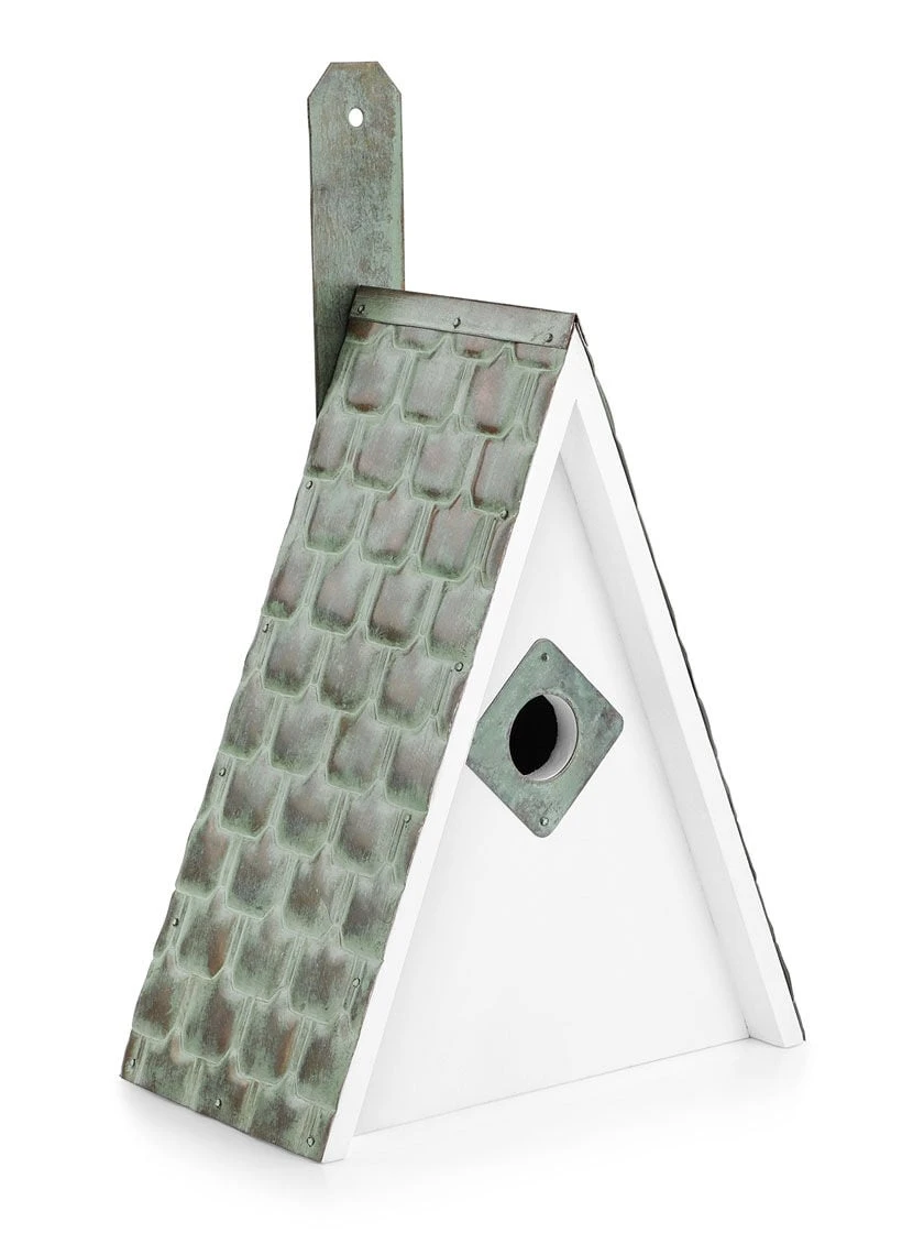 Swiss Chalet Bird House With Verdigris Copper Roof 5 Swiss Chalet Bird House With Verdigris Copper Roof - Image 3