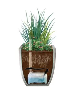 Self-Watering LavaStone® Modern Square 13 Self-Watering LavaStone® Modern Square -Garden Supplies Sales 8610250 SWInsert art 8inSq tif 2