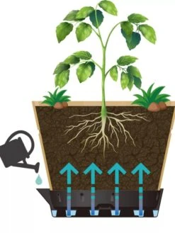 VegTrug® Build-a-Barrel Wooden Planter With Self-Watering Reservoir Tray, 18" -Garden Supplies Sales 8610253 05V tif