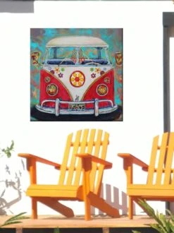 Hippy Van Outdoor Wall Art, -Garden Supplies Sales 8610275 02v