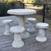 Patio Set, Round Table & 4 Stools -Garden Supplies Sales 8610576 01v exaco trading round patio table set with 4 stools