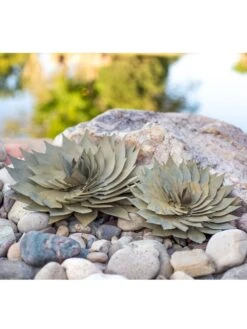 Desert Steel Spiral Aloe Sculpture -Garden Supplies Sales 8610749 04v