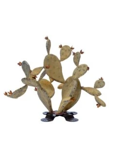 Desert Steel Prickly Pear Cactus Sculpture, Redondo -Garden Supplies Sales 8610768 04v