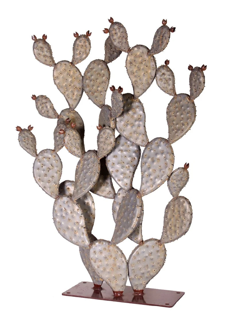 Desert Steel Prickly Pear Cactus Sculpture, Grande 5 Desert Steel Prickly Pear Cactus Sculpture, Grande - Image 3