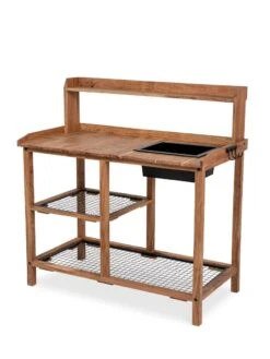 Dynamic Acacia Potting Bench With Soil Reservoir -Garden Supplies Sales 8611009 002