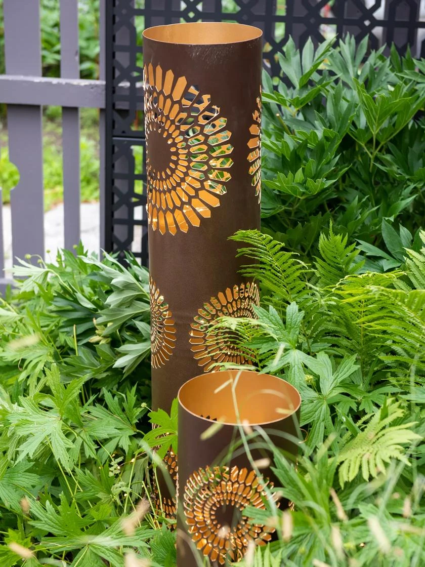 Dahlia Blossom Punched Metal Lanterns 4 Dahlia Blossom Punched Metal Lanterns - Image 2