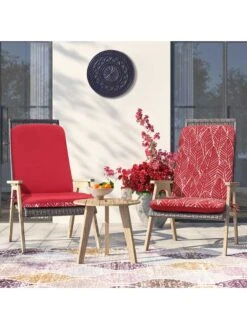 Outdoor Decor™ Seat Pad High Back Cushions, 20" X 45" -Garden Supplies Sales 8611125 100v fthr outdoor seat pad high back cushions 20x45 feather