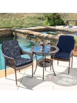 Outdoor Decor™ Seat Pad High Back Cushions, 20" X 45" -Garden Supplies Sales 8611125 104 v ngeo outdoor seat pad high back cushions 20x45 navy geo