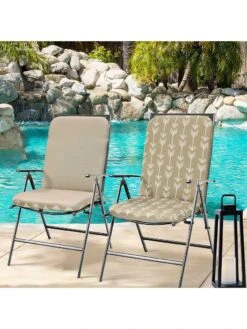 Outdoor Decor™ Seat Pad High Back Cushions, 20" X 45" -Garden Supplies Sales 8611125 110v trta outdoor seat pad high back cushions 20x45 tribal taupe