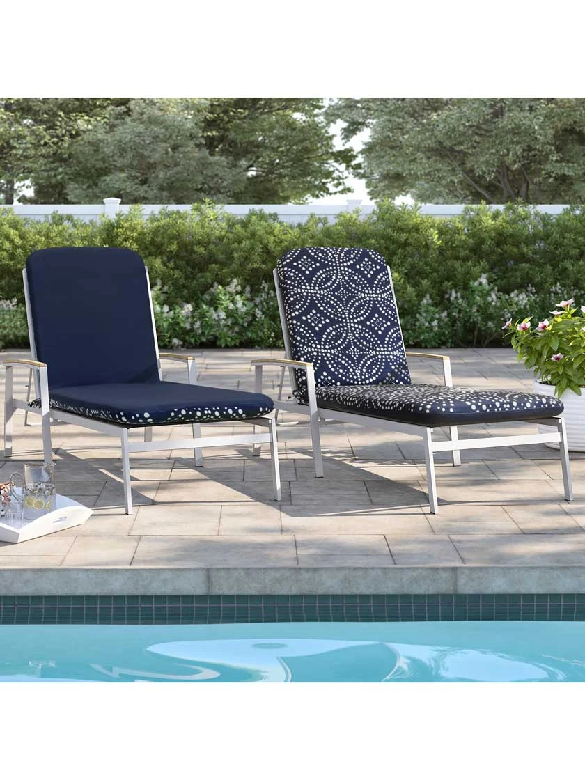 Outdoor Decor™ Chaise Lounge Cushions, 22" X 73" 4 Outdoor Decor™ Chaise Lounge Cushions, 22" X 73" - Image 2