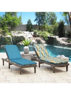 Outdoor Decor™ Chaise Lounge Cushions, 22" X 73" 17 Outdoor Decor™ Chaise Lounge Cushions, 22" X 73" -Garden Supplies Sales 8611127 200v aqua outdoor chaise lounge cushion 22x73 turqoise flowers