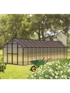 MONT Premium Greenhouse, 8' X 24' -Garden Supplies Sales 8611175 02v monticello premium greenhouse 8 x 24 black