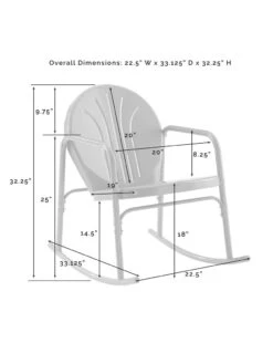 Crosley Griffith 2-piece Outdoor Rocking Chair Set -Garden Supplies Sales 8611577 11v