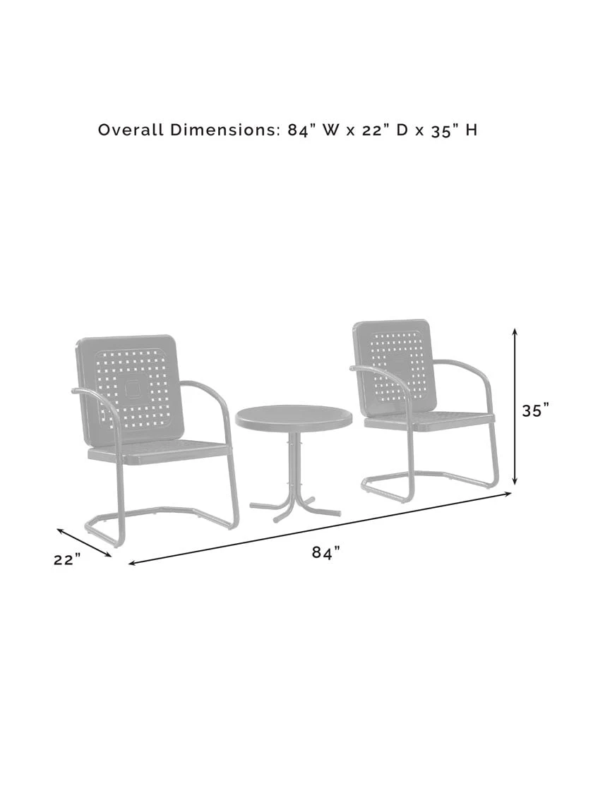 Crosley Bates 3-piece Outdoor Dining Chair Set 13 Crosley Bates 3-piece Outdoor Dining Chair Set - Image 11