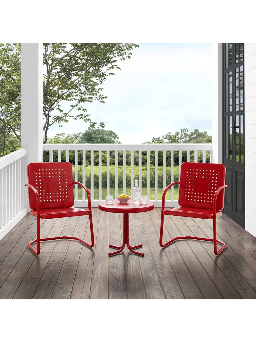 Crosley Bates 3-piece Outdoor Dining Chair Set 4 Crosley Bates 3-piece Outdoor Dining Chair Set - Image 2