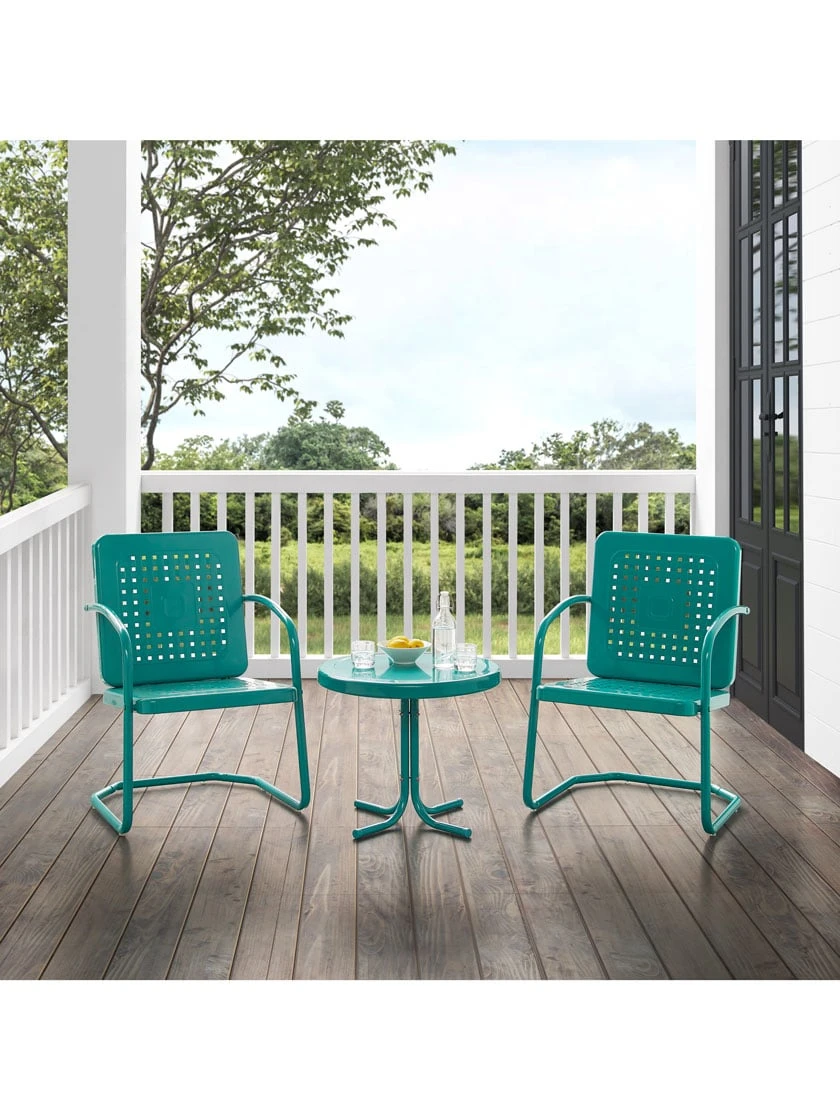 Crosley Bates 3-piece Outdoor Dining Chair Set 5 Crosley Bates 3-piece Outdoor Dining Chair Set - Image 3