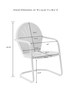Crosley Griffith 3-piece Outdoor Bistro Set -Garden Supplies Sales 8611589 07v