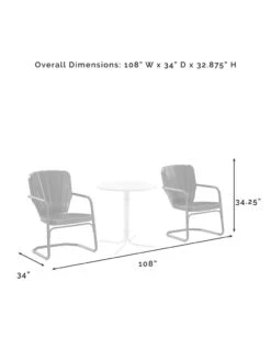 Crosley Ridgeland 3-piece Outdoor Bistro Set 35 Crosley Ridgeland 3-piece Outdoor Bistro Set -Garden Supplies Sales 8611594 09v