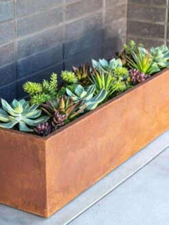 Veradek Metallic Series Corten Steel Window Box Planter, 36" -Garden Supplies Sales 8611609 02V tif