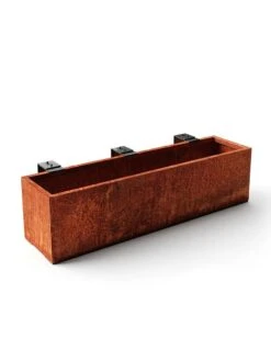 Veradek Metallic Series Corten Steel Railing Planters -Garden Supplies Sales 8611611 05v