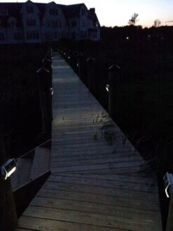 MAXSA® Solar-Powered Metal Deck Light, Set Of 4 -Garden Supplies Sales 8611691 ss 02v