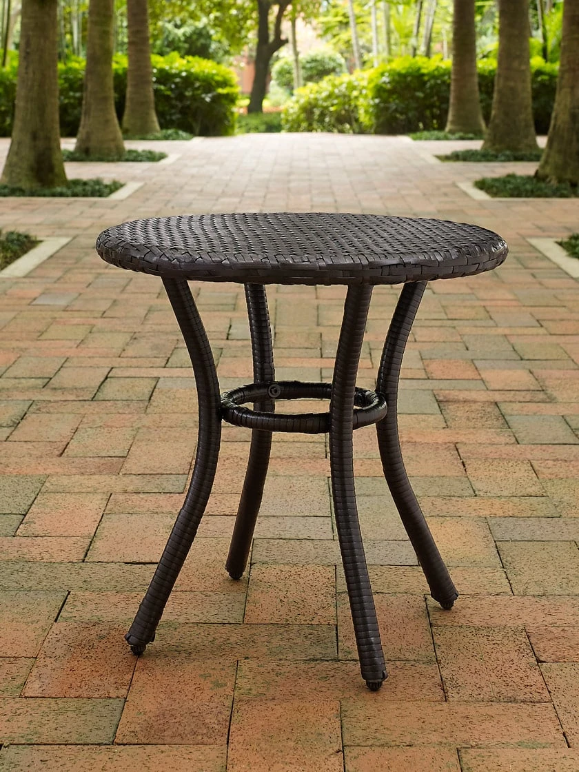 Crosley Palm Harbor Outdoor Wicker Round Side Table 6 Crosley Palm Harbor Outdoor Wicker Round Side Table - Image 4