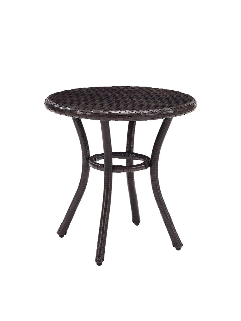Crosley Palm Harbor Outdoor Wicker Round Side Table 4 Crosley Palm Harbor Outdoor Wicker Round Side Table - Image 2