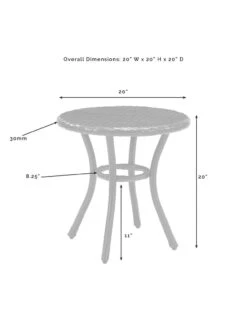 Crosley Palm Harbor Outdoor Wicker Round Side Table 11 Crosley Palm Harbor Outdoor Wicker Round Side Table -Garden Supplies Sales 8611949 05v