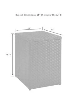 Crosley Palm Harbor Outdoor Wicker Rectangular Side Table 11 Crosley Palm Harbor Outdoor Wicker Rectangular Side Table -Garden Supplies Sales 8611950 06v