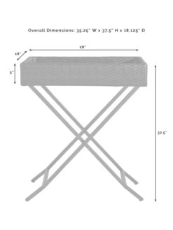 Crosley Palm Harbor Outdoor Wicker Butler Tray -Garden Supplies Sales 8611951 07v