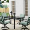 Crosley Kaplan 5Pc Outdoor Dining Set With Swivel Chairs -Garden Supplies Sales 8611955 01v kaplan 5pc outdoor dining set table and 4 swivel chairs