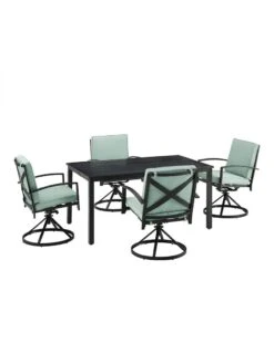 Crosley Kaplan 5Pc Outdoor Dining Set With Swivel Chairs 22 Crosley Kaplan 5Pc Outdoor Dining Set With Swivel Chairs -Garden Supplies Sales 8611955 03v