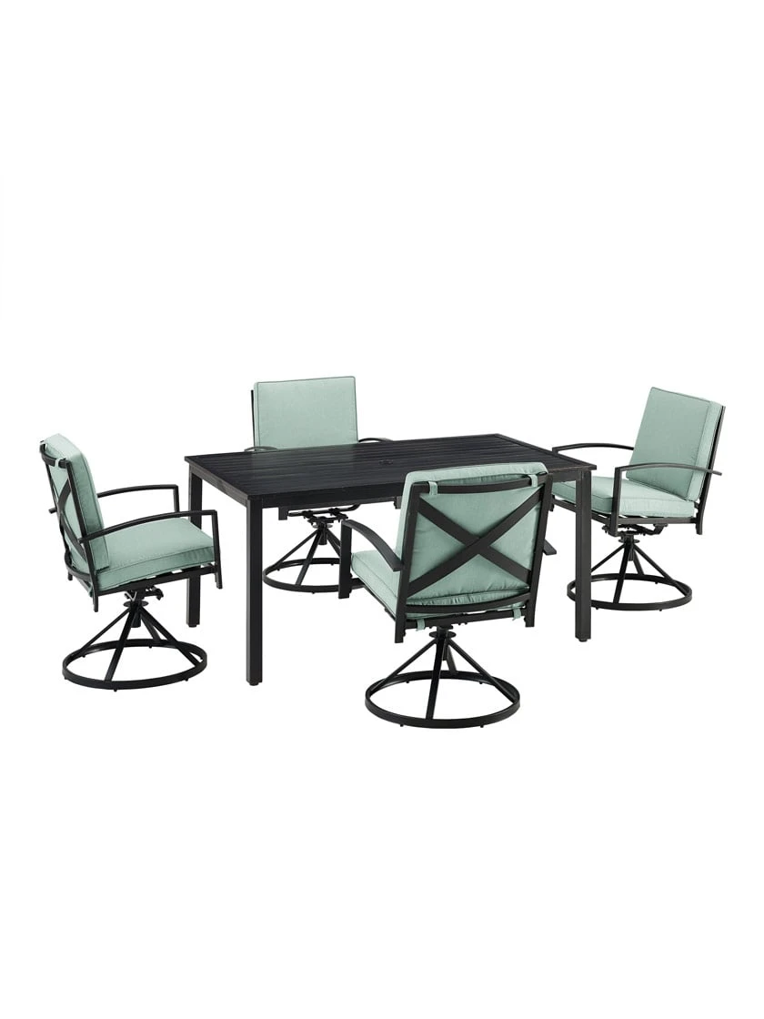 Crosley Kaplan 5Pc Outdoor Dining Set With Swivel Chairs 7 Crosley Kaplan 5Pc Outdoor Dining Set With Swivel Chairs - Image 5