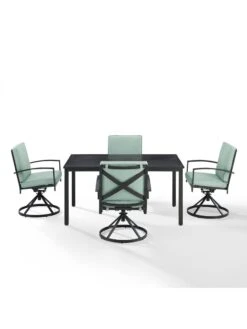 Crosley Kaplan 5Pc Outdoor Dining Set With Swivel Chairs 23 Crosley Kaplan 5Pc Outdoor Dining Set With Swivel Chairs -Garden Supplies Sales 8611955 07v