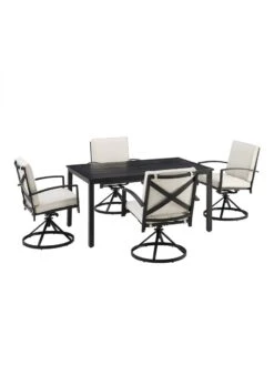 Crosley Kaplan 5Pc Outdoor Dining Set With Swivel Chairs 24 Crosley Kaplan 5Pc Outdoor Dining Set With Swivel Chairs -Garden Supplies Sales 8611955 17v