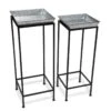 Square Nesting Plant Stands With Galvanized Trays, Set Of 2 2 Square Nesting Plant Stands With Galvanized Trays, Set Of 2 -Garden Supplies Sales 8611976 004 tif