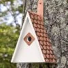 Swiss Chalet Bird House With Copper Roof -Garden Supplies Sales 8612196 01v swiss chalet bird house with copper roof