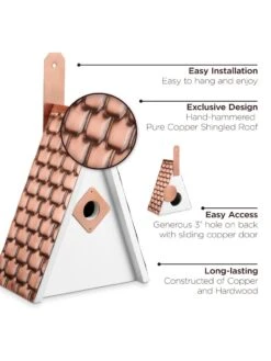 Swiss Chalet Bird House With Copper Roof 9 Swiss Chalet Bird House With Copper Roof -Garden Supplies Sales 8612196 04v